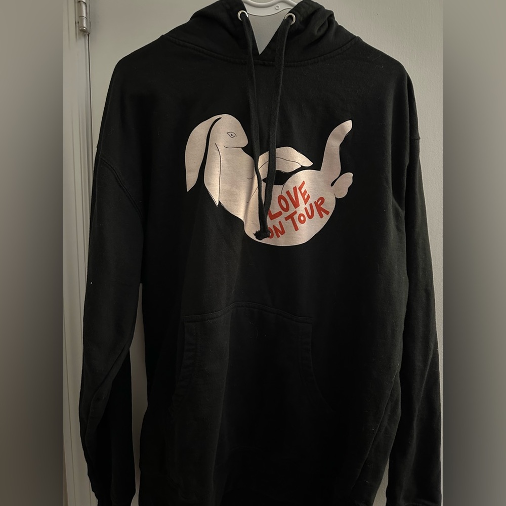 harry styles love on tour white bunny hoodie